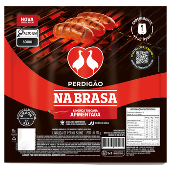LINGUIÇA PERDIGÃO NA BRASA 700G TOSCANA APIMENTADA