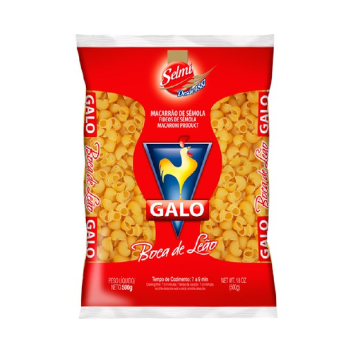 MACARRÃO GALO 500G SÊMOLA BOCA DE LEÃO
