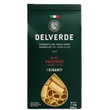 MACARRÃO ITALIANO DELVERDE 500G GRANO DURO PACCHERI