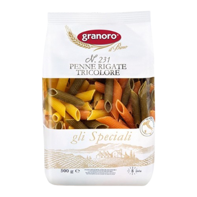 MACARRÃO ITALIANO GRANORO 500G TRICOLORI PENNE