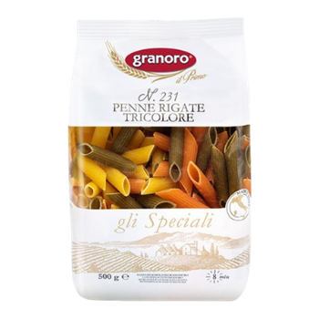 MACARRÃO ITALIANO GRANORO 500G TRICOLORI PENNE