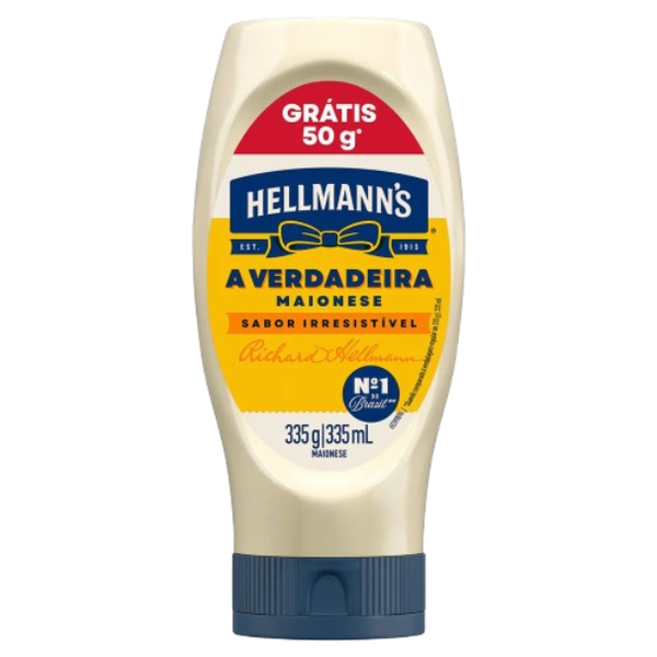 MAIONESE HELLMANNS 335G SQUEEZE GRATIS 50G