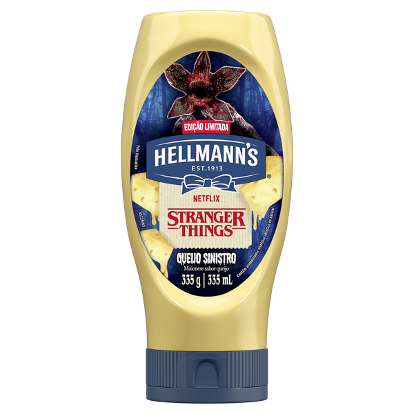 MAIONESE HELLMANNS 335G SQUEEZE QUEIJO SINISTRO