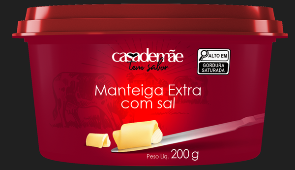 MANTEIGA CASA DE MÃE 200G PT EXTRA C/SAL