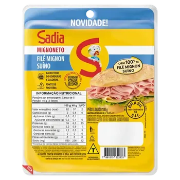 MIGNONETO SADIA 180G FILÉ MIGNON SUÍNO