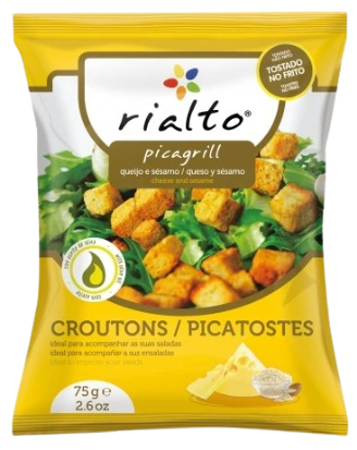 MINI TORRADA RIALTO 75G CUBOS QUEIJO/GERGELIM