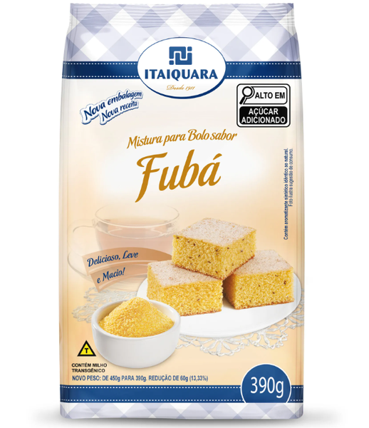 MISTURA PARA BOLO ITAIQUARA 390G FUBÁ