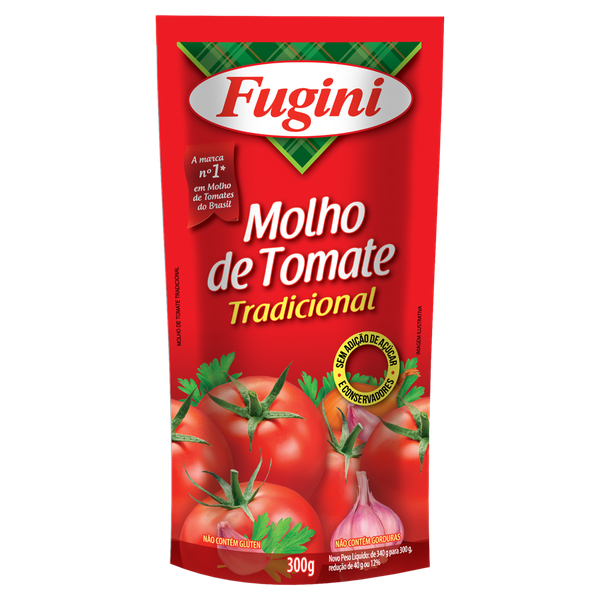 MOLHO DE TOMATE FUGINI 300G SC TRADICIONAL