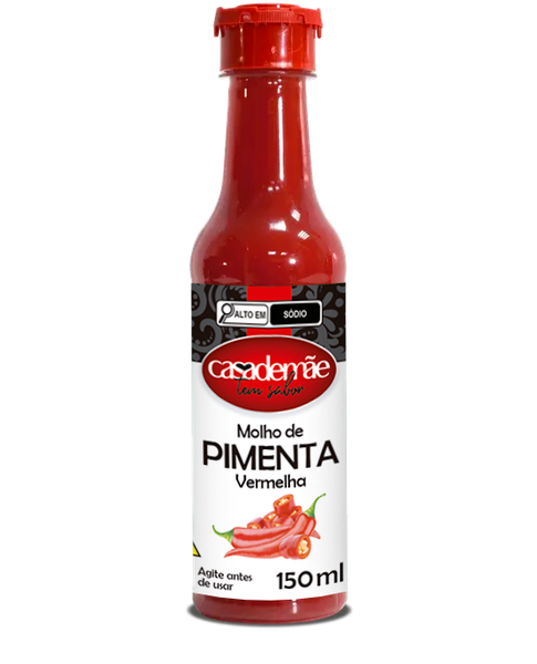 MOLHO PIMENTA CASA DE MÃE 150ML VERMELHA