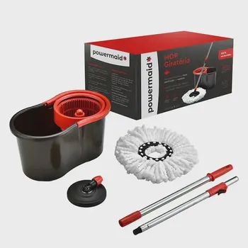 MOP POWERMAID GIRATÓRIO VERMELHO/CINZA