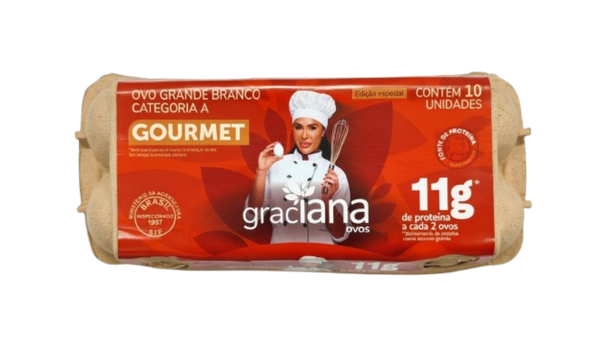 OVOS GRACIANA C/10 GOURMET BRANCO GRANDE