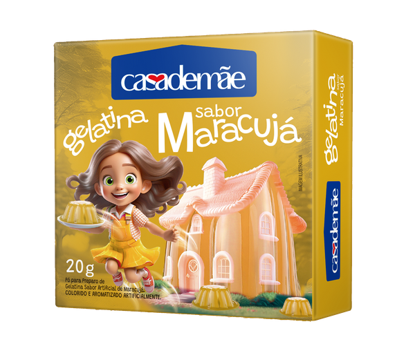PÓ GELATINA CASA DE MÃE 20G MARACUJÁ