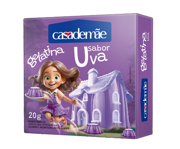 PÓ GELATINA CASA DE MÃE 20G UVA