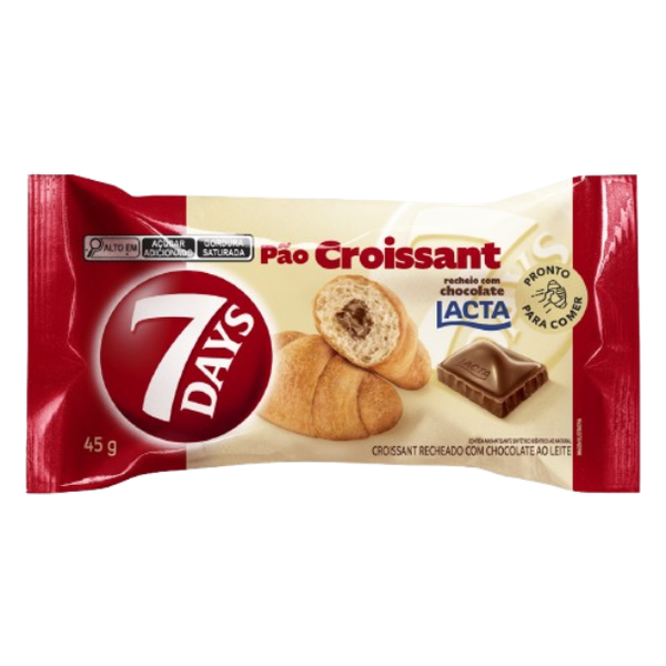 PÃO CROISSANT RECHEADO 45G CHOCOLATE AO LEITE