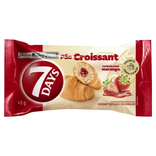 PÃO CROISSANT RECHEADO 45G MORANGO