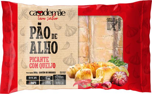 PÃO DE ALHO CASA DE MÃE 300G PICANTE C/QUEIJO