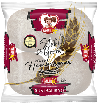 PÃO PANUTRIR 320G NUTRI DEL GRANO HAMBÚRGUER AUSTRALIANO