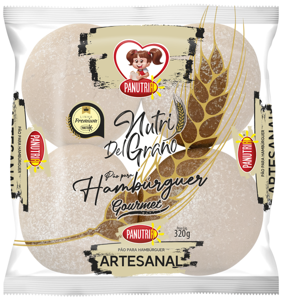 PÃO PANUTRIR 320G NUTRI DEL GRANO HAMBÚRGUER ARTESANAL