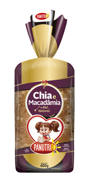 PÃO PANUTRIR 400G CHIA/MACADÂMIA
