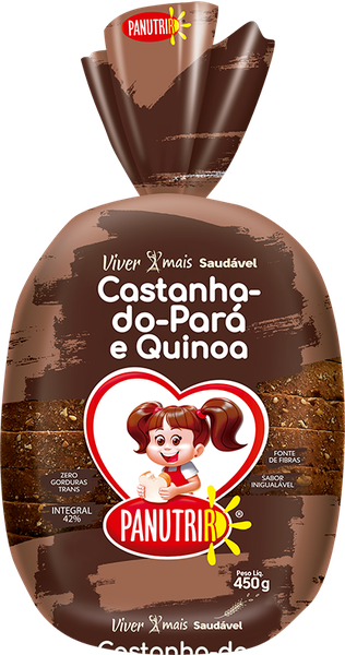 PÃO PANUTRIR 450G CASTANHA PARÁ/QUINOA