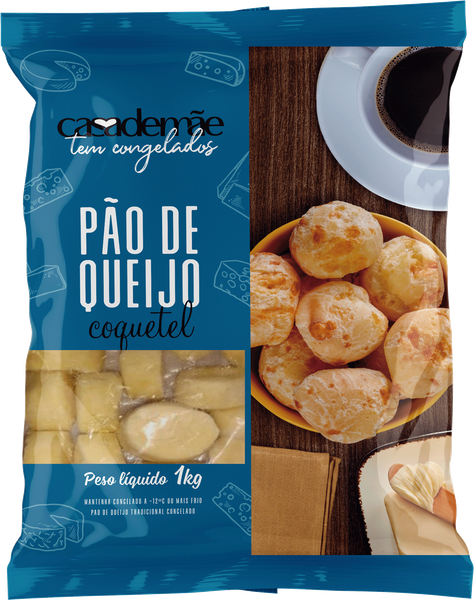 PÃO QUEIJO CASA DE MÃE 1KG COQUETEL