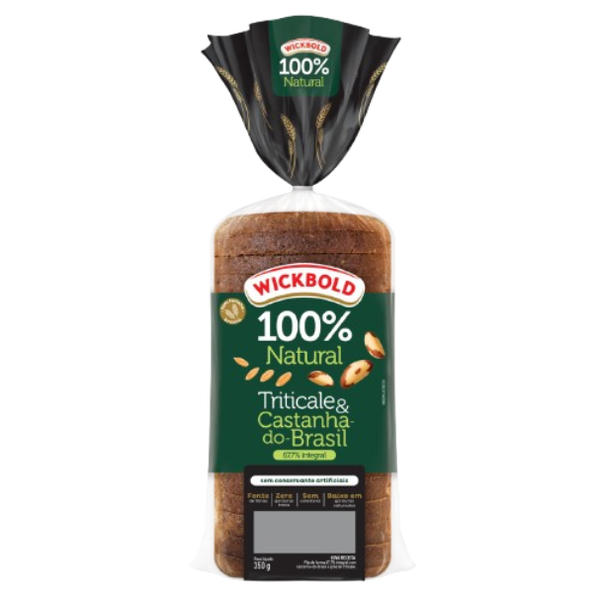 PÃO WICKBOLD 350G 100% NATURAL TRITICALE E CASTANHA