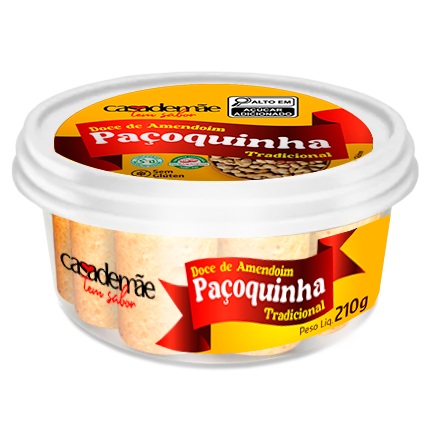 PAÇOQUINHA CASA DE MÃE 210G ROLHA TRADICIONAL