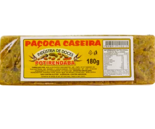 PAÇOCA POTIRENDABA 180G LISA