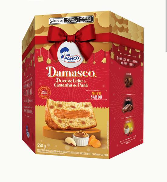 PANETTONE PANCO 550G DAMASCO/DOCE LEITE
