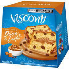 PANETTONE VISCONTI 450G DOCE LEITE