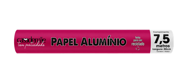 PAPEL ALUMÍNIO CASA DE MÃE 30CMX7,5M