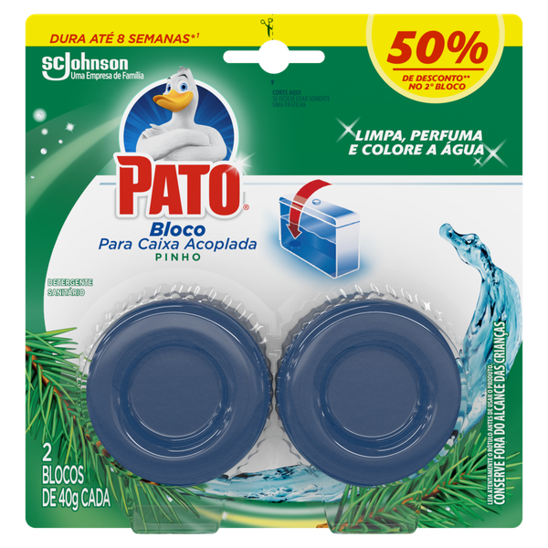 PATO CAIXA ACOPLADA 40G 50%DESCONTO NA 2ºUNIDADE PINHO