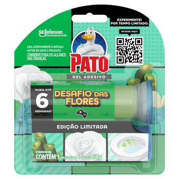 PATO GEL ADESIVO APARELHO + REFIL 38G EDIÇÃO LIMITADA DESAFIO DAS FLORES