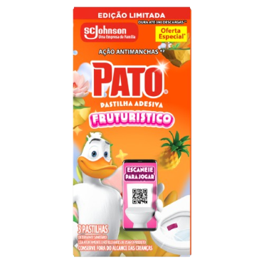 PATO PASTILHA ADESIVA C/3 FRUTURISTICO