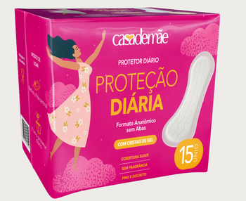 PROTETOR DIÁRIO CASA DE MÃE C/15