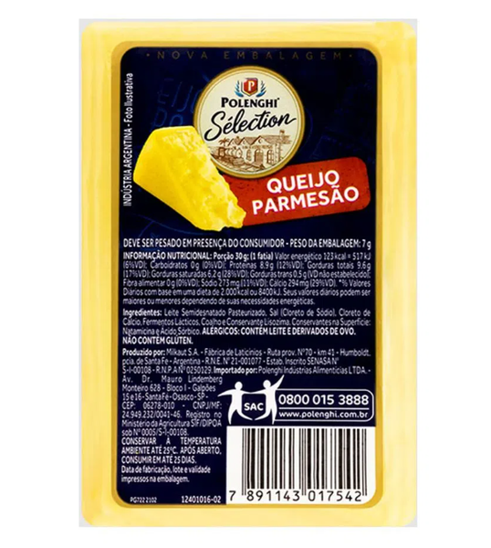 QUEIJO PARMESÃO POLENGHI KG SELECTION FRACIONADO