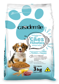 RAÇÃO CASA DE MÃE 3KG CÃO FILHOTES