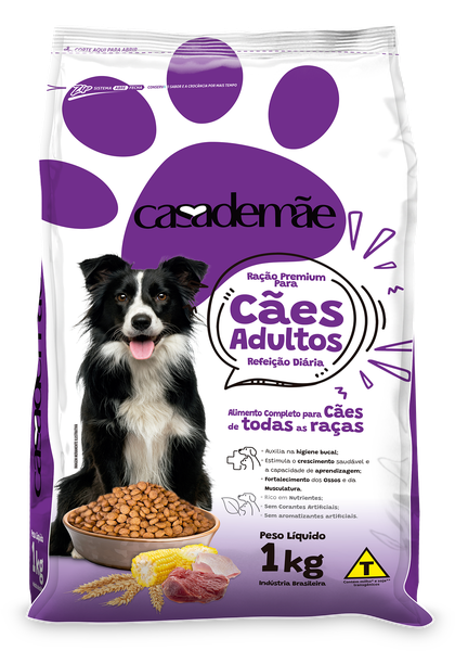 RAÇÃO CASA DE MÃE 1KG CÃO ADULTO
