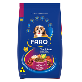 RAÇÃO FARO 900G CÃO FILHOTE CARNE/FRANGO
