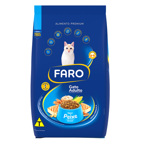 RAÇÃO FARO 900G GATO ADULTO PEIXE