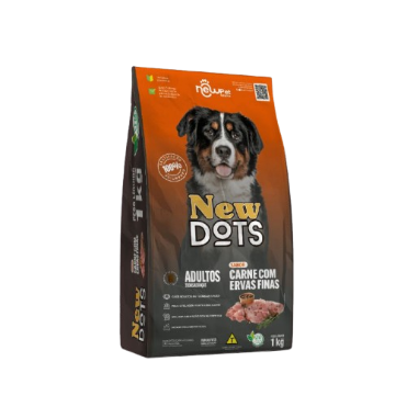 RAÇÃO NEW DOTS PREMIUM 1KG CÃO ADULTO