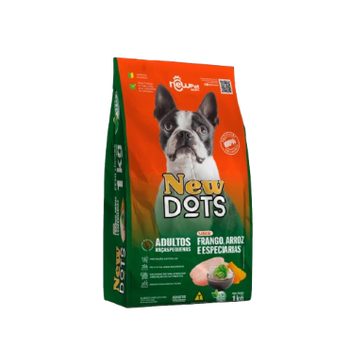 RAÇÃO NEW DOTS PREMIUM 1KG CÃO RAÇAS PEQUENAS