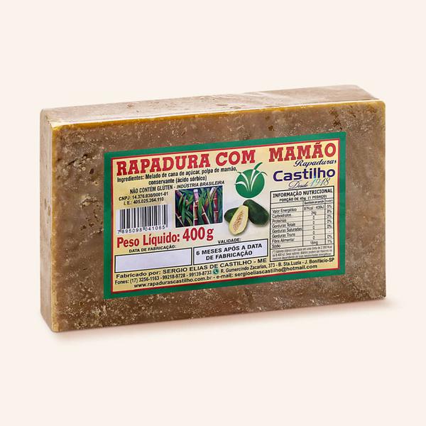 RAPADURA J.CASTILHO 400G MAMÃO