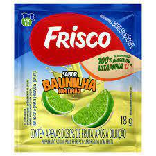 REFRESCO EM PÓ FRISCO 18G BAUNILHA/LIMÃO