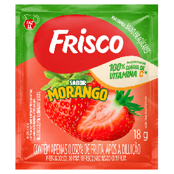 REFRESCO EM PÓ FRISCO 18G MORANGO