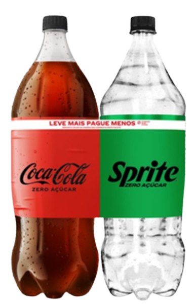 REFRIGERANTE COCA COLA ZERO + SPRITE 2L ZERO