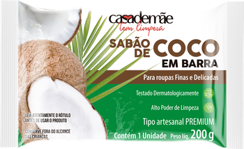 SABÃO BARRA CASA DE MÃE 200G COCO