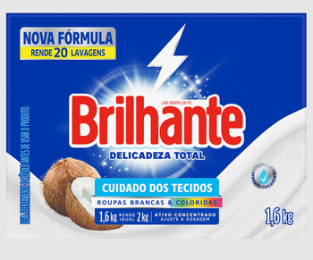 LAVA ROUPAS BRILHANTE PÓ 1,6KG DELICADEZA TOTAL