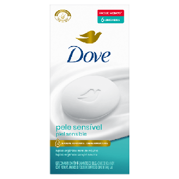 SABONETE DOVE 90G C/6 PELE SENSÍVEL
