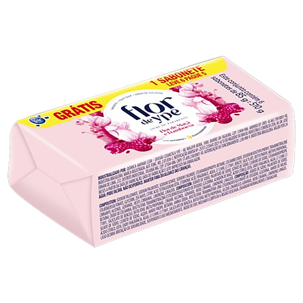 SABONETE FLOR DE YPÊ 85G LEVE6PAGUE5 SUAVE MAÇÃ/FRAMBOESA